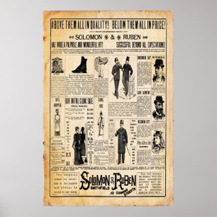 Vintage Solomon & Ruben Store Print