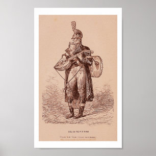 "Vintage-'Solsirépifpan'-tight blue frogs" Poster