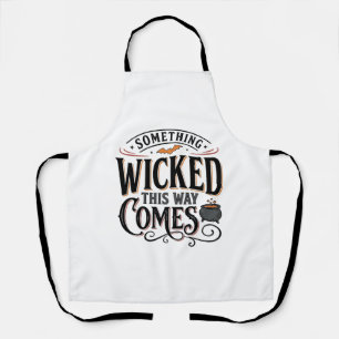 Vintage Something Wicked Halloween Shirt Design_1 Apron