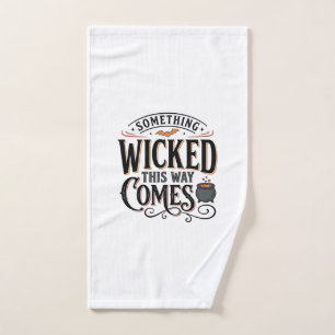 Vintage Something Wicked Halloween Shirt Design_1 Hand Towel