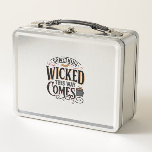 Vintage Something Wicked Halloween Shirt Design_1 Metal Lunch Box