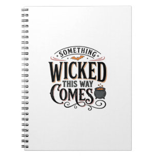 Vintage Something Wicked Halloween Shirt Design_1 Notebook