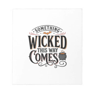 Vintage Something Wicked Halloween Shirt Design_1 Notepad