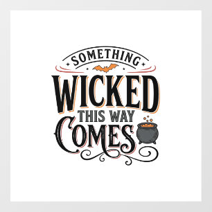 Vintage Something Wicked Halloween Shirt Design_1 Window Cling