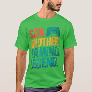 Vintage Son Brother Gamer Legendee Video Game Gami T-Shirt
