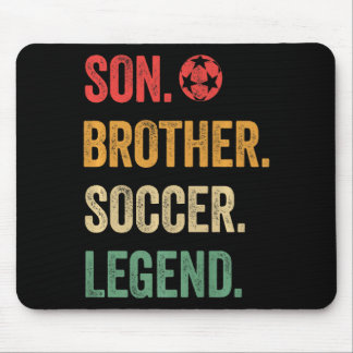 Vintage Son Brother Soccer Legend Retro Boys Socc  Mouse Pad