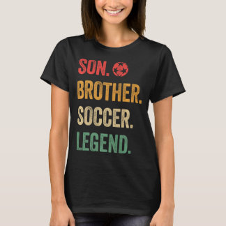 Vintage Son Brother Soccer Legend Retro Boys Socc  T-Shirt