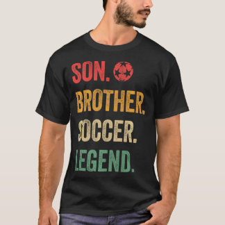 Vintage Son Brother Soccer Legend Retro Boys Socc  T-Shirt