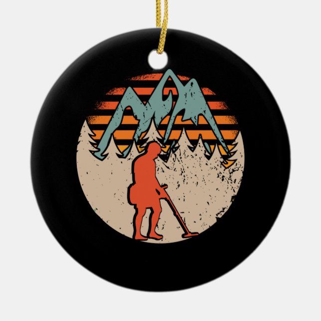 Vintage Sondeln Metal Detectorist Ceramic Ornament (Front)