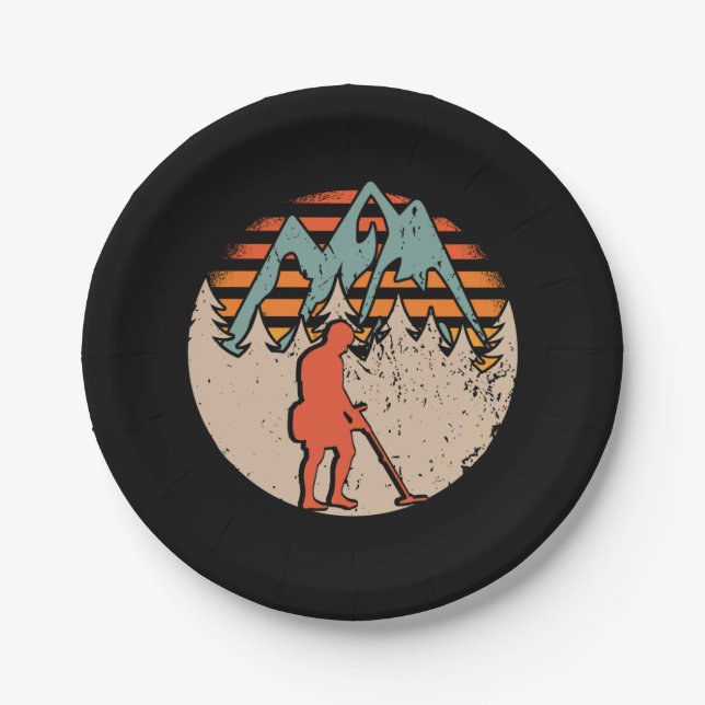 Vintage Sondeln Metal Detectorist Paper Plate (Front)