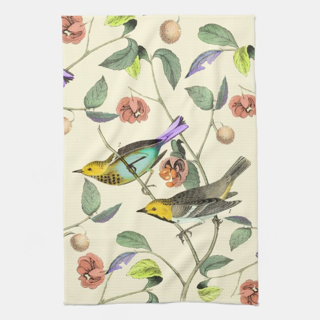 Vintage Songbird Kitchen Towel (Vertical)