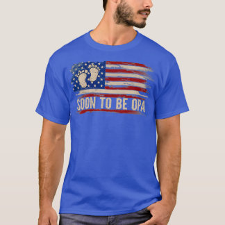 Vintage Soon To Be Opa American Flag Fathers Day T-Shirt