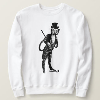Vintage Sophisticated Opera Cat  Sweatshirt