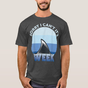Vintage Sorry I Cant Its Week Funny Shark T-Shirt