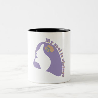 vintage soul Two-Tone coffee mug