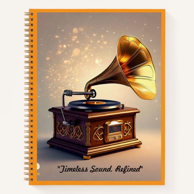 "Vintage Soundwave Art" Notebook (Front)