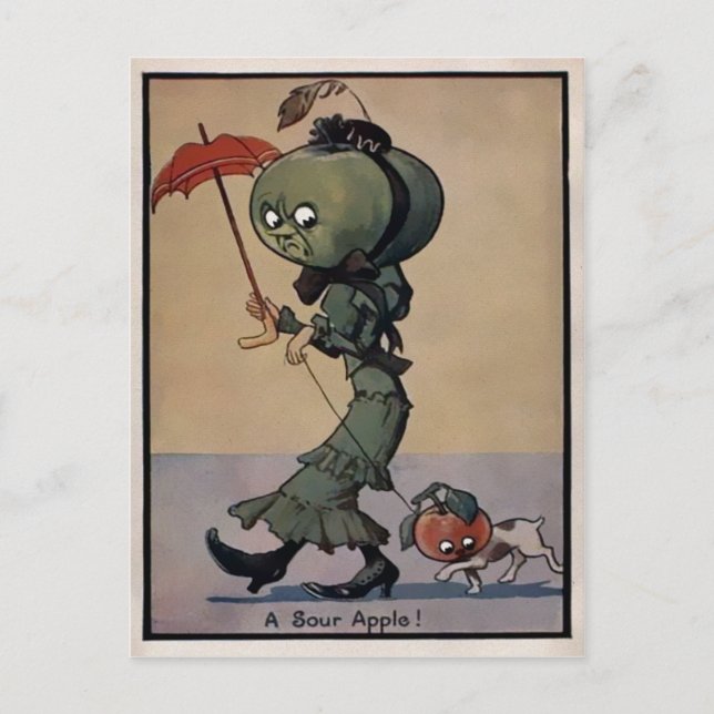 Vintage Sour Apple Postcard (Front)