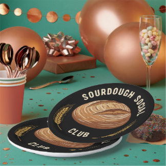 Vintage Sourdough Social Club | Artisan Bread Bake Paper Plate