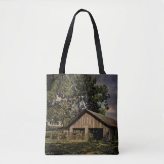 Vintage South Georgia Barn All-Over-Print Tote Bag