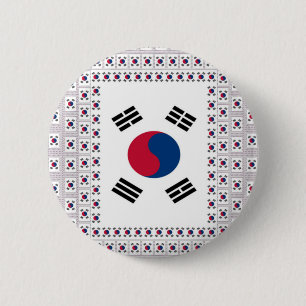 Vintage South Korea 2 Inch Round Button