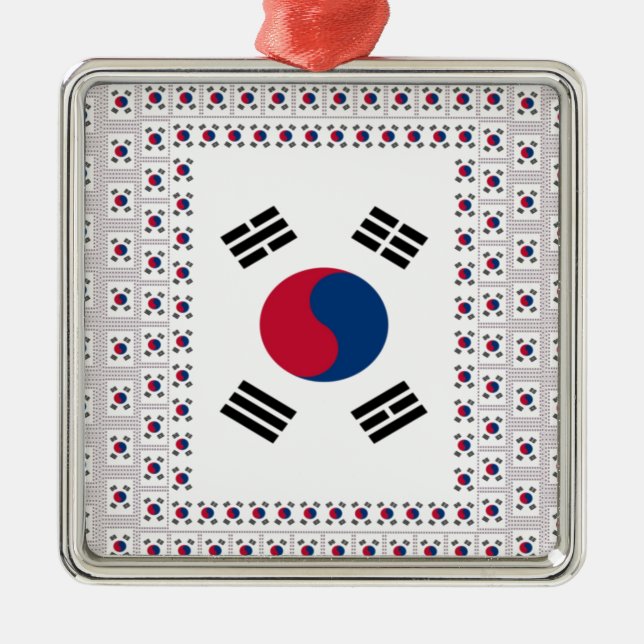 Vintage South Korea Metal Ornament (Front)