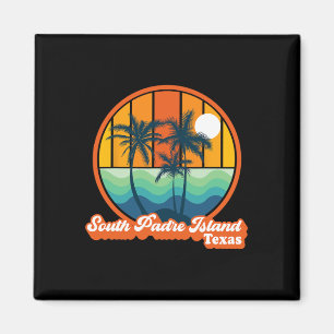 Vintage South Padre Island Texas Summer 90s Beach  Magnet