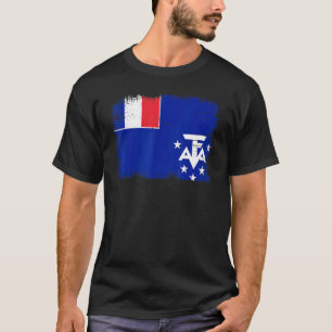 Vintage Southern Territories Flag French Southern T-Shirt