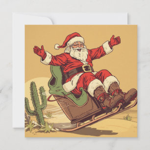 Vintage Southwestern Christmas Holiday Card