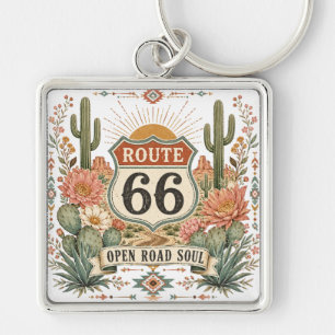 Vintage Southwestern Desert Travel Keepsake Keychain