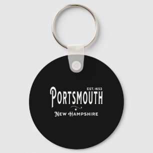 Vintage Souvenir Nh Visit Rtsmouth New Hampshire  Keychain