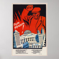Vintage Soviet Propaganda Poster