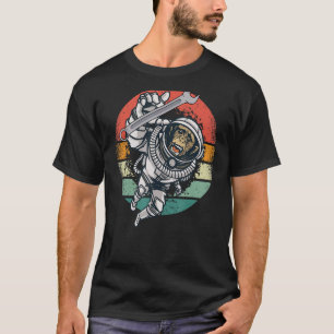 Vintage Space Monkey and Wrench in Orbit T-Shirt