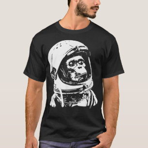 Vintage Space Travel Astronaut Monkey - 2 T-Shirt