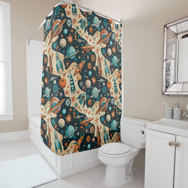 Vintage Spacecraft Rocket Ships Pattern -Cosmos(4) (In Situ)