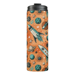 Vintage Spacecraft Rocket Ships Pattern -Cosmos(5) Thermal Tumbler