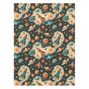 Vintage Spacecraft Rocket Ships Pattern -Cosmos(6) Tablecloth