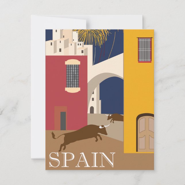 Vintage Spain Bull Travel Postcard (Front)