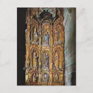 Vintage Spain, Burgos, Cathedral, St Anna Altar Postcard