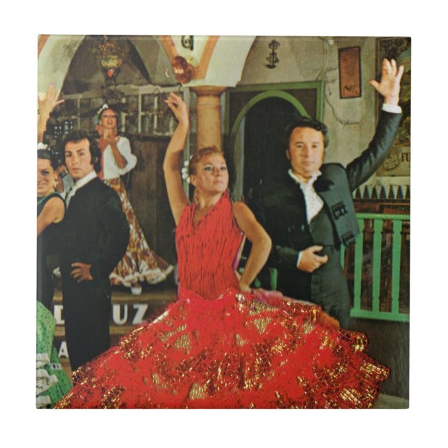 Vintage Spain, Flamenco dancers Tile (Front)