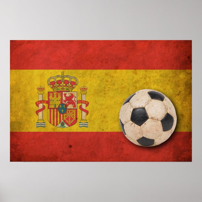 Vintage Spain Football Poster (Front)