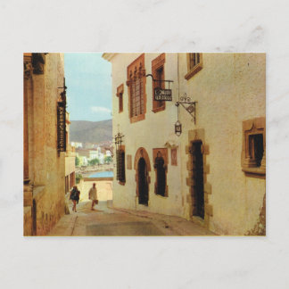 Vintage Spain, Sitges, Houses in the old town Postcard