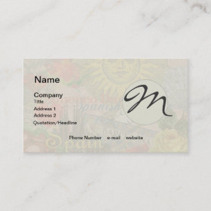 Vintage Spain Sunshine Travel Collage Retro Europe Business Card