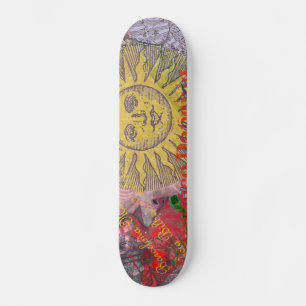 Vintage Spain Sunshine Travel Collage Retro Europe Skateboard