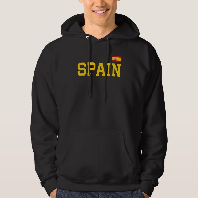 Vintage Spanish Flag Spain Pride Roots Heritage Hoodie (Front)