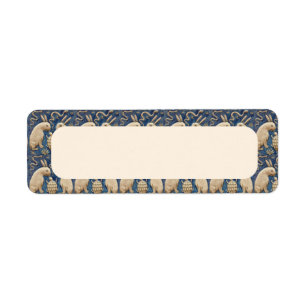 Vintage Spanish Tile Animal Rabbit Tortoise Blue