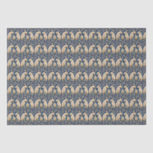 Vintage Spanish Tile Animal Rabbit Tortoise Blue Tissue Paper