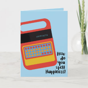 Vintage Speaking & spelling toy happy anniversary Card