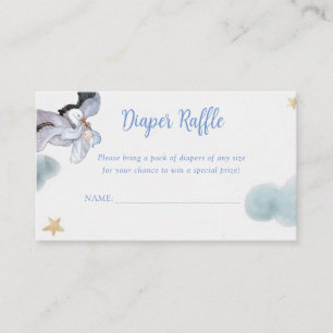 Vintage Special Delivery Stork Diaper Raffle Enclosure Card