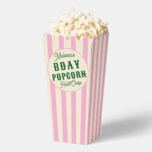 Vintage Special Event Movie Theatre Popcorn Pink Favor Box