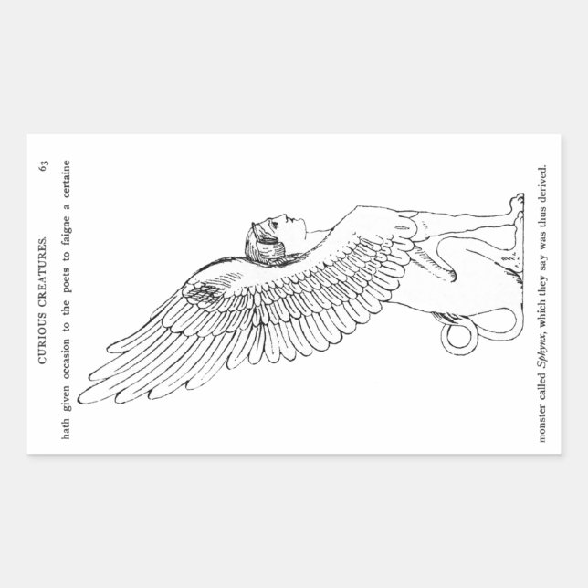 Vintage Sphinx illustration Sticker (Front)